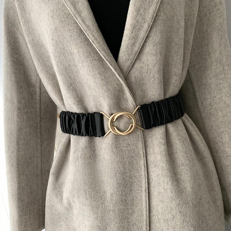 Ruched Double Circle Waist Belt